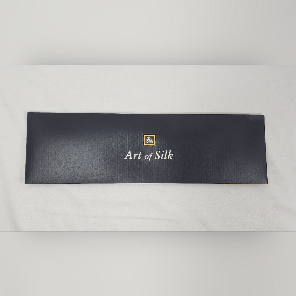 NWT BEAUFORT TIE RACK THE ART OF SILK, MEN'S TIE, YELLOW, 100% SILK, TENNIS LOGO - Picture 7 of 8